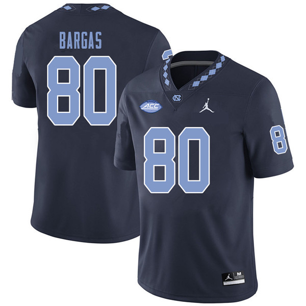 Jordan Brand Men #80 Jake Bargas North Carolina Tar Heels College Football Jerseys Sale-Navy